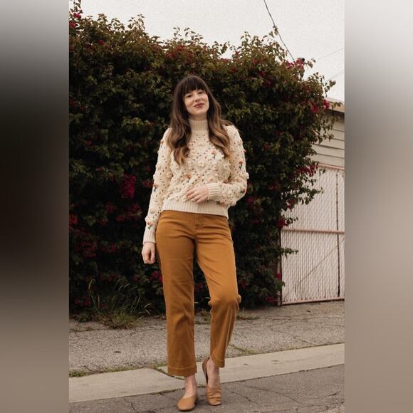 Everlane Straight Leg Crop Golden Brown Cropped Trousers Pants womens 2 short - Picture 10 of 15